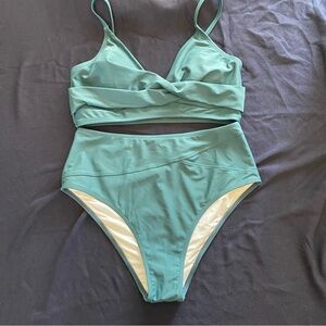 Cupshe Teal Two-Piece Swimsuit